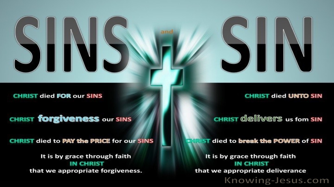 Romans 6:10 Sins and Sin (black)